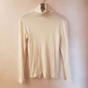 Organic merino wool and silk turtleneck